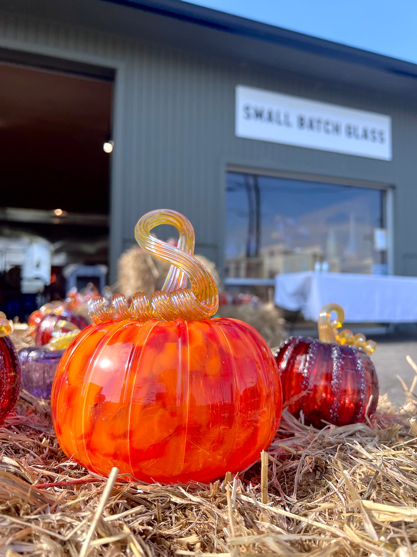 Large Handblown Pumpkin